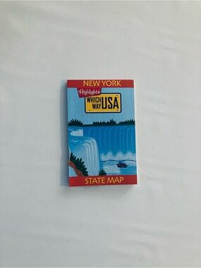 Highlights Which Way USA New York State Map - Blue & Red